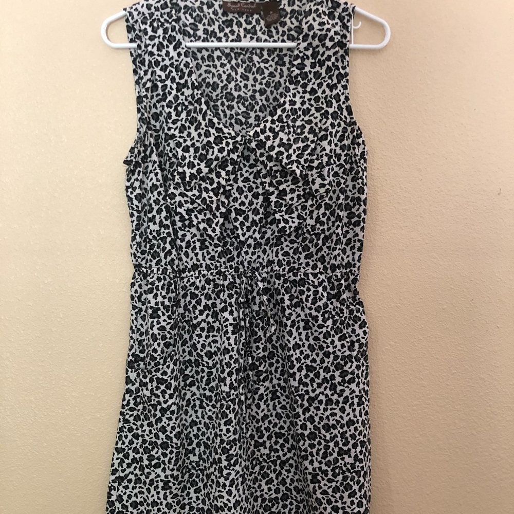 Leopard print sweetheart dress
